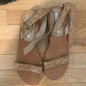 Diane vonFurstenburg Natural Cami Cork City Sandal